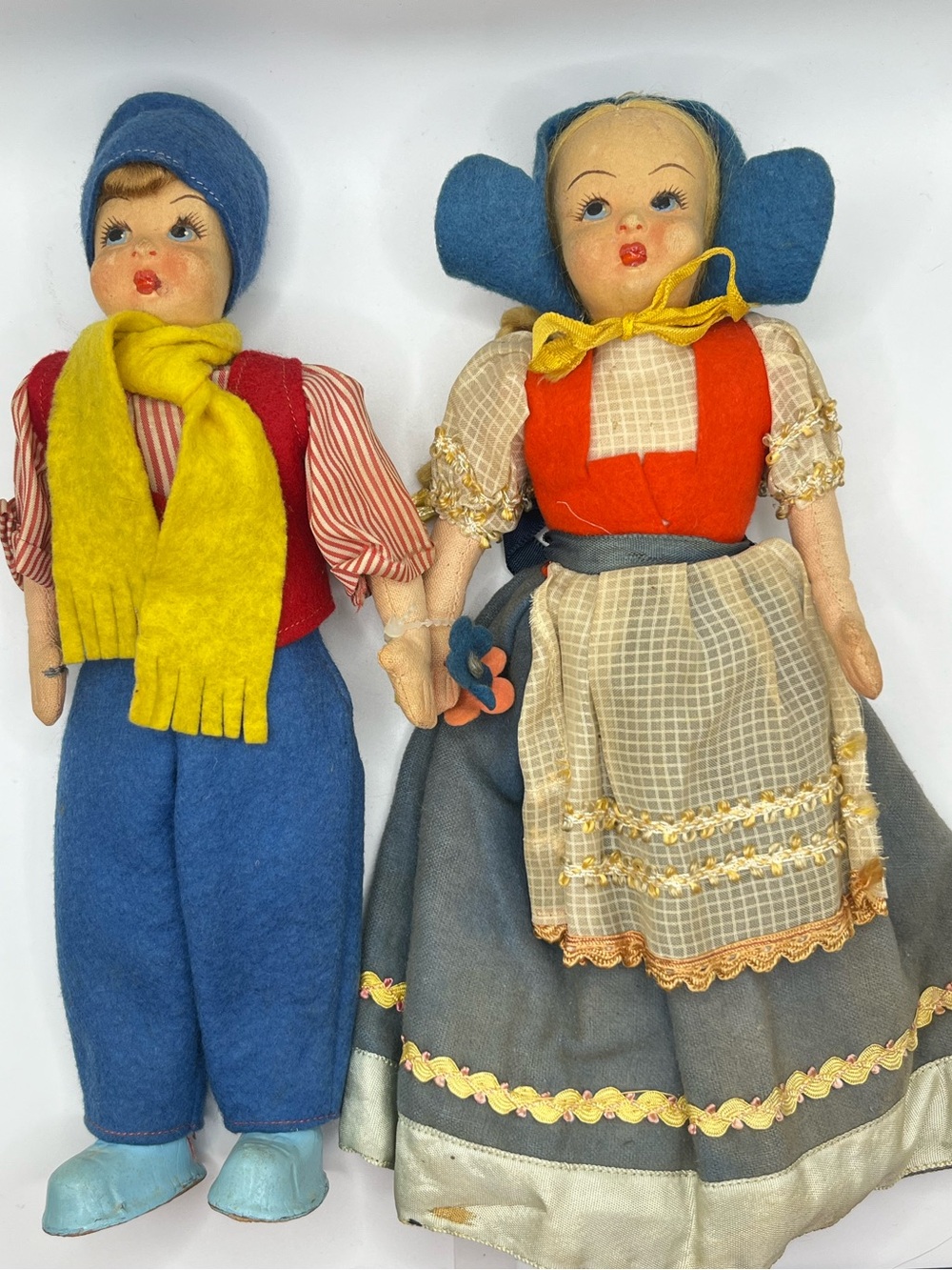 Vintage Handmade Dutch Dolls Set